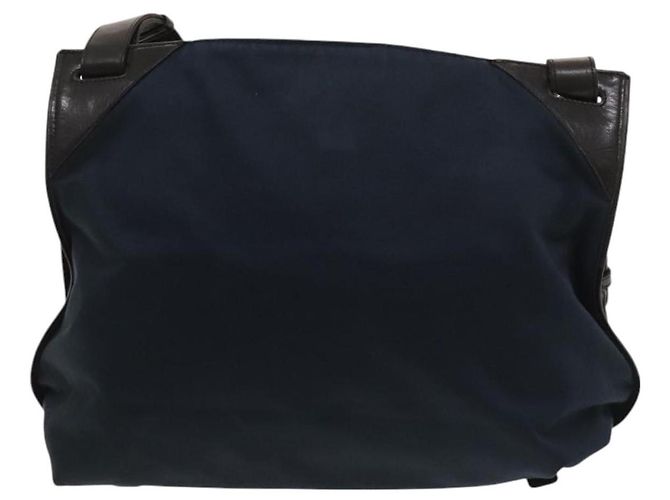 Autre Marque Borsa a Spalla Bottega Veneta Cotone Blu Navy 113038 Auth 129164 - vista 2