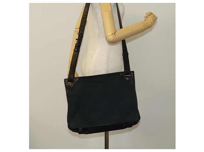 Autre Marque Borsa a Spalla Bottega Veneta Cotone Blu Navy 113038 Auth 129164 - vista 21