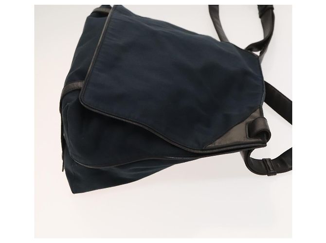 Autre Marque Borsa a Spalla Bottega Veneta Cotone Blu Navy 113038 Auth 129164 - vista 3