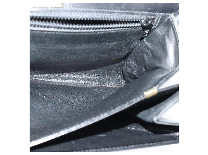 BALLY Borsa a Spalla in Pelle Nera e Oro Auth ep9750 Nero D'oro - vista 18