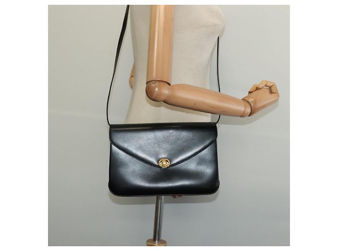 BALLY Borsa a Spalla in Pelle Nera e Oro Auth ep9750 Nero D'oro - vista 21