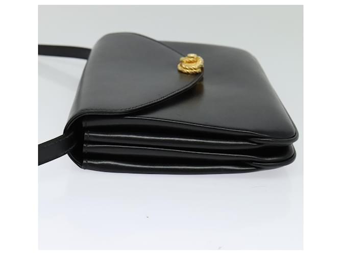 BALLY Borsa a Spalla in Pelle Nera e Oro Auth ep9750 Nero D'oro - vista 3