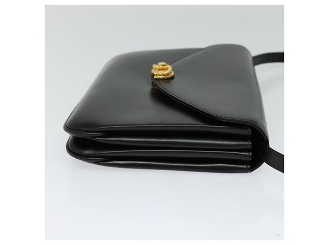 BALLY Borsa a Spalla in Pelle Nera e Oro Auth ep9750 Nero D'oro - vista 4