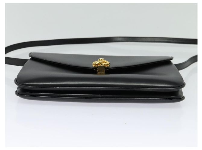 BALLY Borsa a Spalla in Pelle Nera e Oro Auth ep9750 Nero D'oro - vista 5