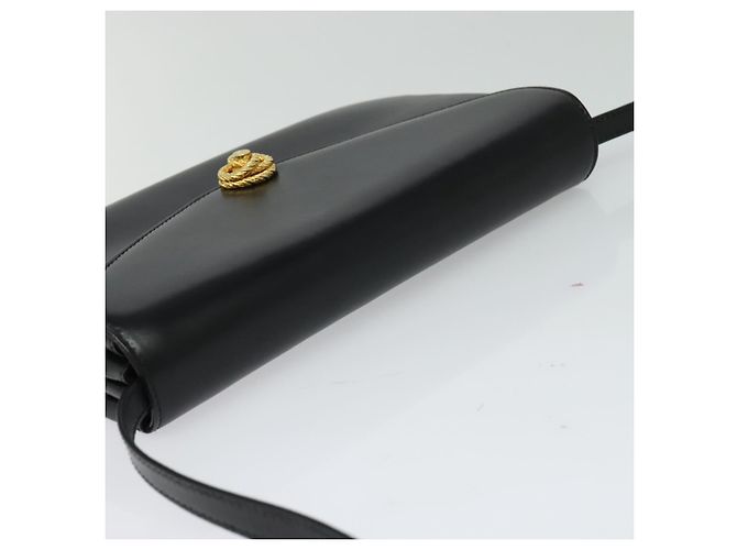 BALLY Borsa a Spalla in Pelle Nera e Oro Auth ep9750 Nero D'oro - vista 6