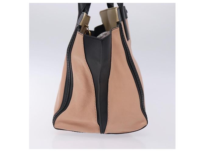 Chloé Borsa tote in pelle Chloe Alison rosa e nera Auth gh323 Nero - vista 4