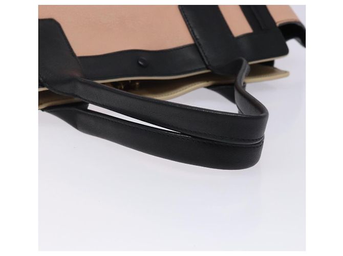 Chloé Borsa tote in pelle Chloe Alison rosa e nera Auth gh323 Nero - vista 7