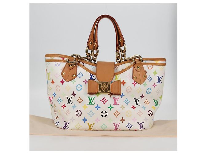 LOUIS VUITTON Monogramm Multicolor Annie MM Tote Bag Weiß M40307 LV Auth 122879V - Ansicht 12