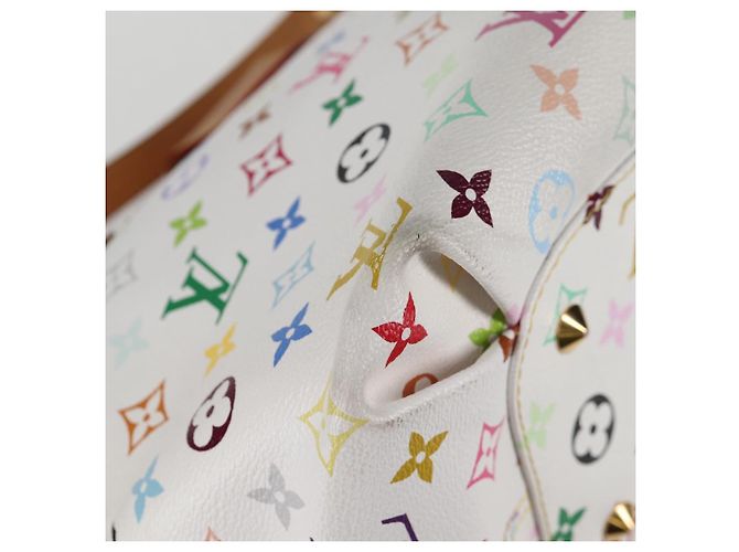 LOUIS VUITTON Monogramm Multicolor Annie MM Tote Bag Weiß M40307 LV Auth 122879V - Ansicht 16