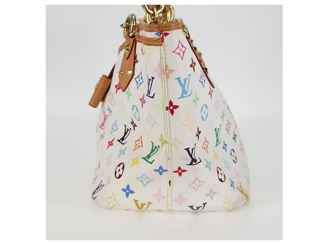 LOUIS VUITTON Monogramm Multicolor Annie MM Tote Bag Weiß M40307 LV Auth 122879V - Ansicht 3