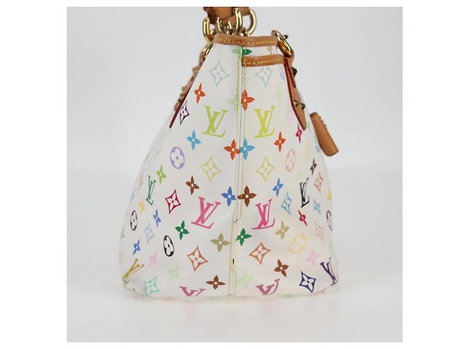 LOUIS VUITTON Monogramm Multicolor Annie MM Tote Bag Weiß M40307 LV Auth 122879V - Ansicht 4