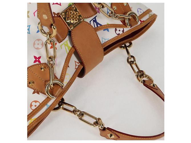 LOUIS VUITTON Monogramm Multicolor Annie MM Tote Bag Weiß M40307 LV Auth 122879V - Ansicht 6