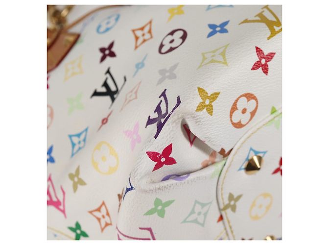 LOUIS VUITTON Monogramm Multicolor Annie MM Tote Bag Weiß M40307 LV Auth 122879V - Ansicht 8