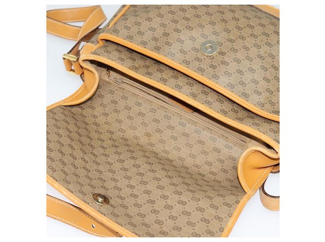 Gucci Borsa a Spalla Micro GG Supreme PVC Beige Oro 001 14 0925 Auth ep9882 D'oro - vista 10