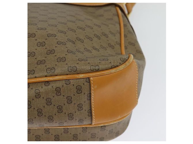 Gucci Borsa a Spalla Micro GG Supreme PVC Beige Oro 001 14 0925 Auth ep9882 D'oro - vista 16