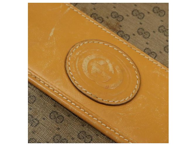 Gucci Borsa a Spalla Micro GG Supreme PVC Beige Oro 001 14 0925 Auth ep9882 D'oro - vista 17