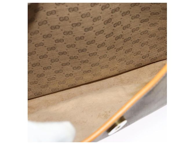 Gucci Borsa a Spalla Micro GG Supreme PVC Beige Oro 001 14 0925 Auth ep9882 D'oro - vista 21