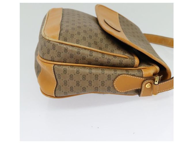 Gucci Borsa a Spalla Micro GG Supreme PVC Beige Oro 001 14 0925 Auth ep9882 D'oro - vista 4