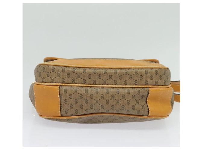 Gucci Borsa a Spalla Micro GG Supreme PVC Beige Oro 001 14 0925 Auth ep9882 D'oro - vista 5