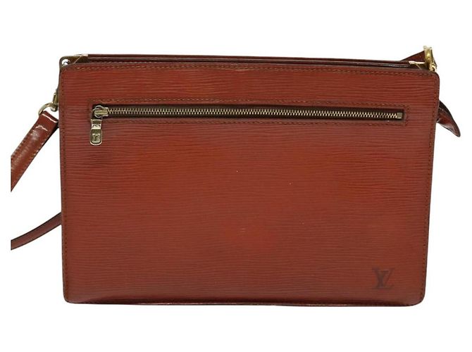 LOUIS VUITTON Clutch Angian Epi Marrone M52113 LV Auth 131458 - vista 13
