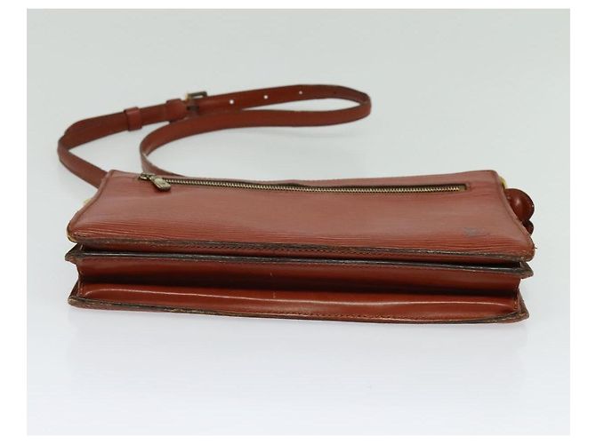 LOUIS VUITTON Clutch Angian Epi Marrone M52113 LV Auth 131458 - vista 5