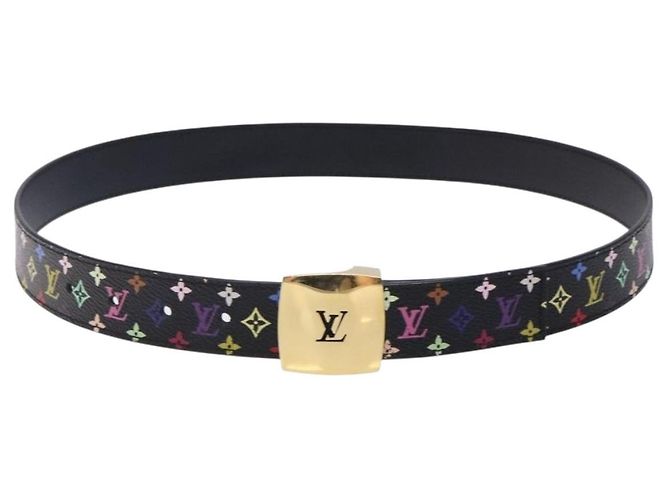 LOUIS VUITTON Multicolor LV cut Gürtel Schwarz M6890 Authentisch yk18733V - Ansicht 2