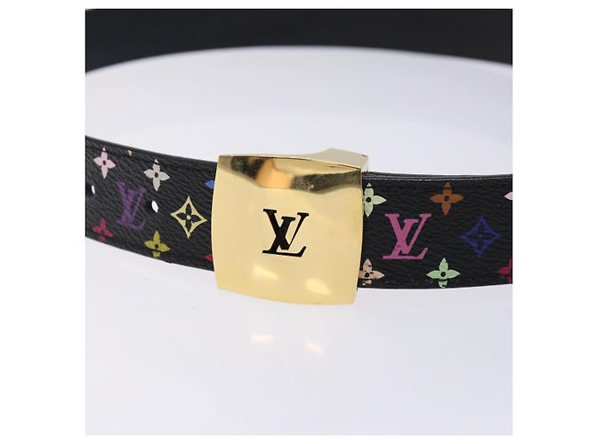 LOUIS VUITTON Multicolor LV cut Gürtel Schwarz M6890 Authentisch yk18733V - Ansicht 6