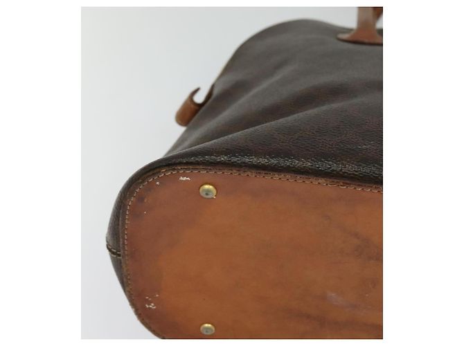 Céline Borsa a mano in tela Macadam CELINE in pelle PVC 2 in 1 marrone oro Auth 131004 D'oro - vista 15