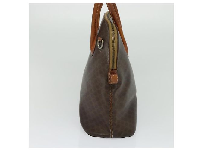 Céline Borsa a mano in tela Macadam CELINE in pelle PVC 2 in 1 marrone oro Auth 131004 D'oro - vista 4