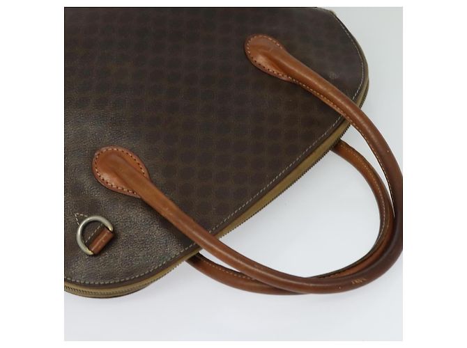 Céline Borsa a mano in tela Macadam CELINE in pelle PVC 2 in 1 marrone oro Auth 131004 D'oro - vista 6