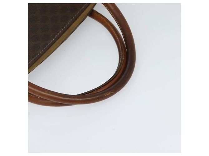 Céline Borsa a mano in tela Macadam CELINE in pelle PVC 2 in 1 marrone oro Auth 131004 D'oro - vista 7