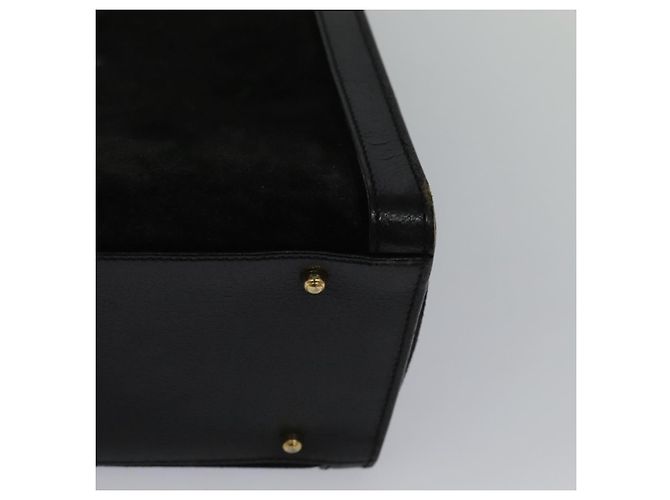 Bamboo Borsa Tote Gucci in pelle scamosciata nera e oro 002 1186 0260 Auth ep9577 Nero D'oro - vista 15
