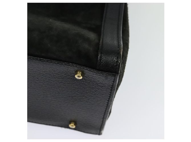 Bamboo Borsa Tote Gucci in pelle scamosciata nera e oro 002 1186 0260 Auth ep9577 Nero D'oro - vista 9