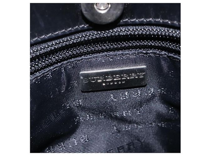 Burberry Borsa Tote Nova Check in PVC beige argento Auth gh491 - vista 11