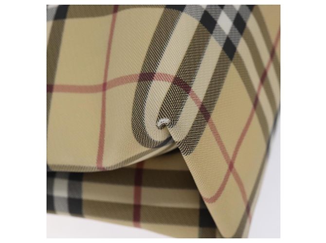 Burberry Borsa Tote Nova Check in PVC beige argento Auth gh491 - vista 16