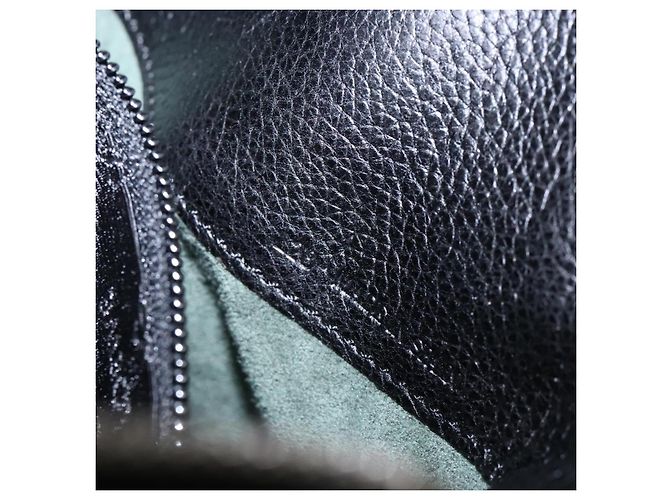 Borsa a Spalla LOEWE in Pelle Nera Argento Auth gh471 Nero - vista 12