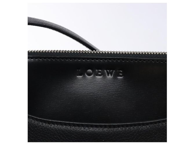 Borsa a Spalla LOEWE in Pelle Nera Argento Auth gh471 Nero - vista 18