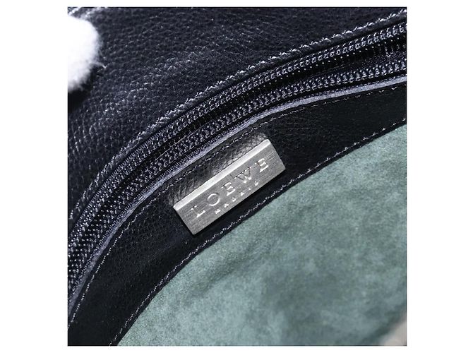 Borsa a Spalla LOEWE in Pelle Nera Argento Auth gh471 Nero - vista 19