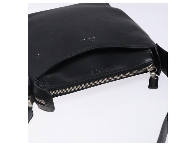 Borsa a Spalla LOEWE in Pelle Nera Argento Auth gh471 Nero - vista 6