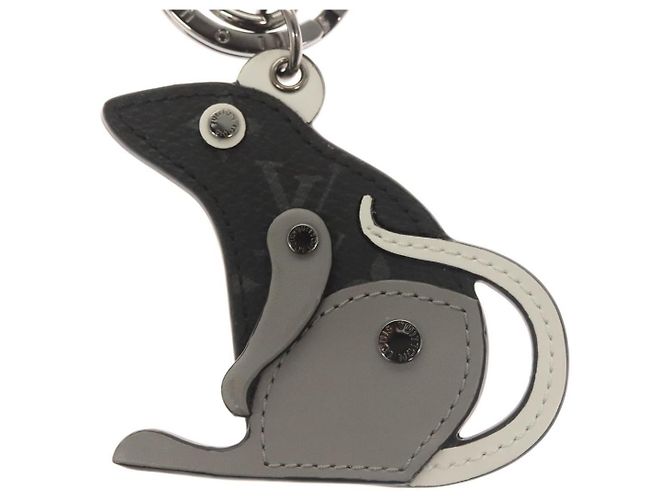 LOUIS VUITTON Monogram Eclipse Portachiavi LV Rat Charm M68835 LV Auth 128809M Monogramma - vista 4