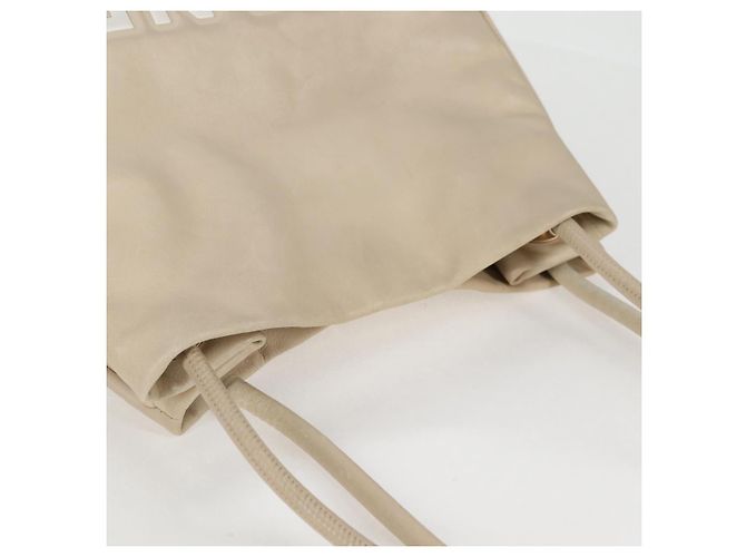 CHANEL Borsa Tote in Pelle di Pecora Beige Oro CC Auth 118935V D'oro - vista 14