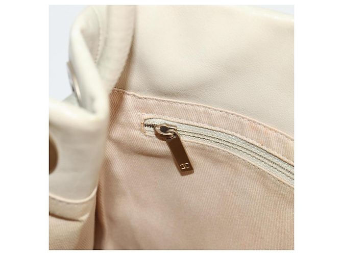 CHANEL Borsa Tote in Pelle di Pecora Beige Oro CC Auth 118935V D'oro - vista 24