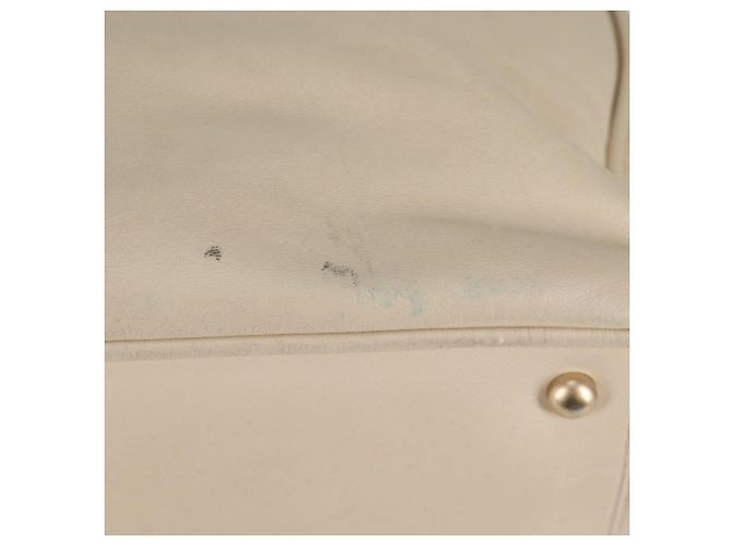 CHANEL Borsa Tote in Pelle di Pecora Beige Oro CC Auth 118935V D'oro - vista 6