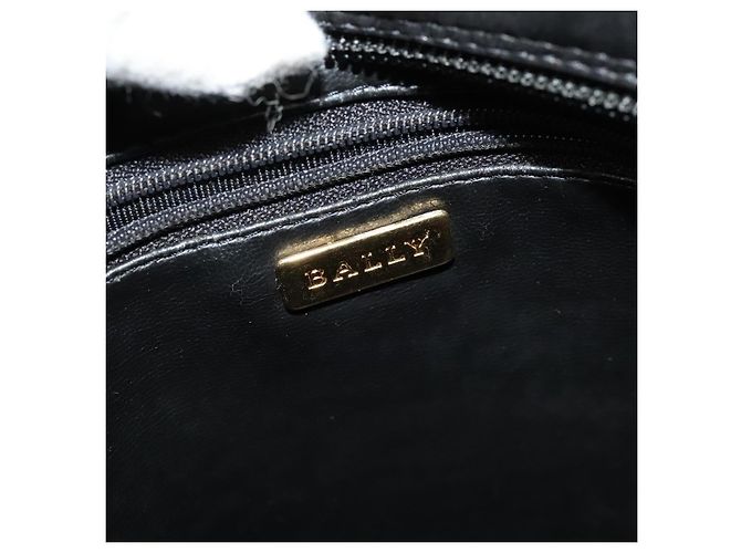 BALLY Borsa a Spalla con Catena Pelle Nera Oro Auth 131560 Nero D'oro - vista 17