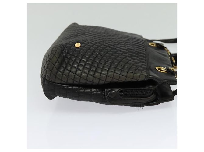 BALLY Borsa a Spalla con Catena Pelle Nera Oro Auth 131560 Nero D'oro - vista 4