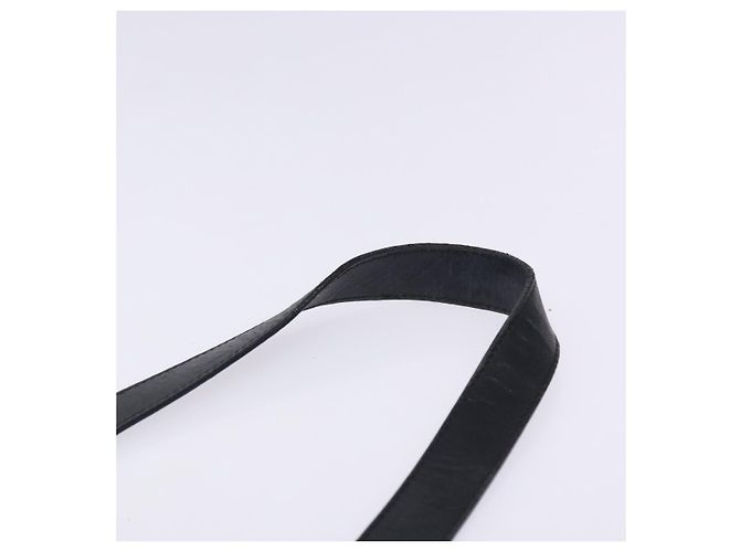 Borsa a Spalla Gancini in Pelle Nera e Argento di Salvatore Ferragamo Auth gh280 Nero - vista 14