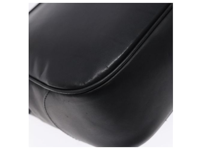 Borsa a Spalla Gancini in Pelle Nera e Argento di Salvatore Ferragamo Auth gh280 Nero - vista 17