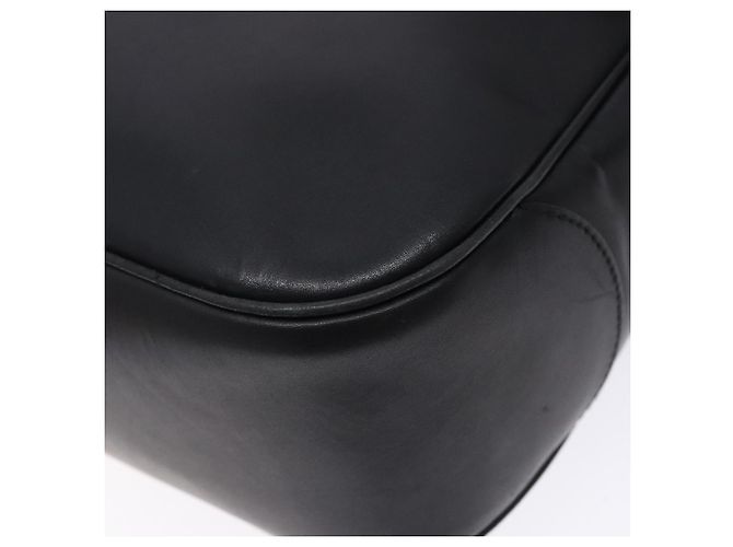 Borsa a Spalla Gancini in Pelle Nera e Argento di Salvatore Ferragamo Auth gh280 Nero - vista 8