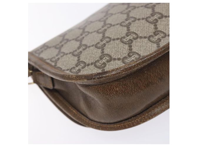 Borsa a Spalla GUCCI GG Plus Supreme PVC Beige Oro Auth th6187 D'oro - vista 16