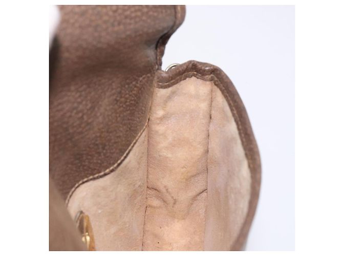 Borsa a Spalla GUCCI GG Plus Supreme PVC Beige Oro Auth th6187 D'oro - vista 18